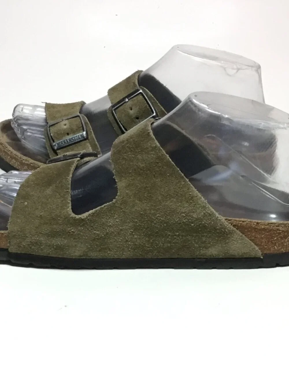 Birkenstock Arizona Suede Leather 4/4.5 EU 35 Tan/Beige (Olive?) Color